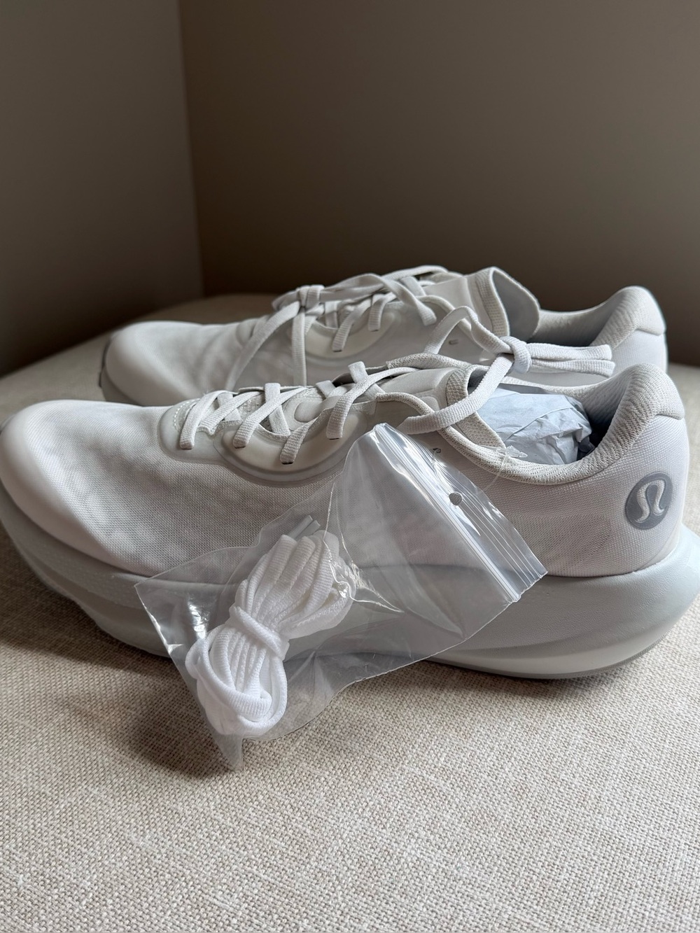 lululemon Split Shift Women's Running Shoe Light Vapor White
Silver Lace-Up Logo